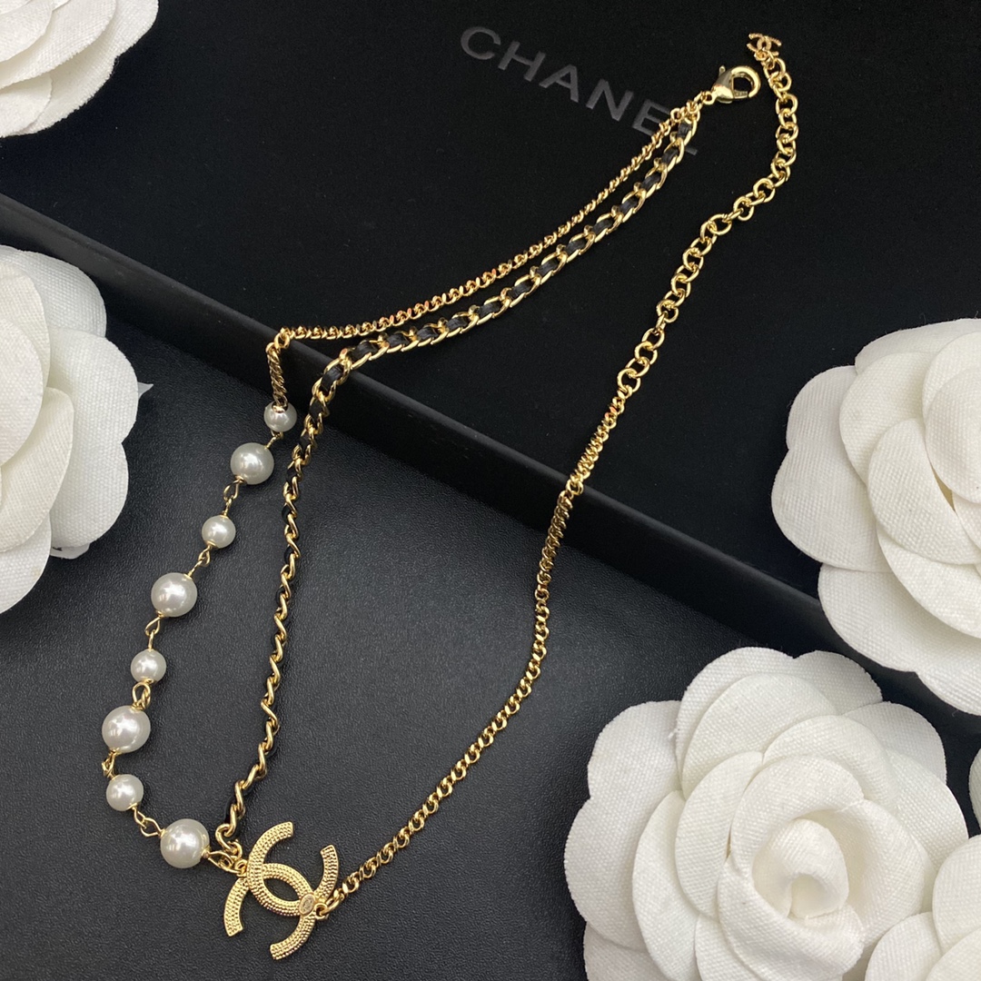vintage fashion pearl gold plated necklace vintage fashion pearl gold plated necklace