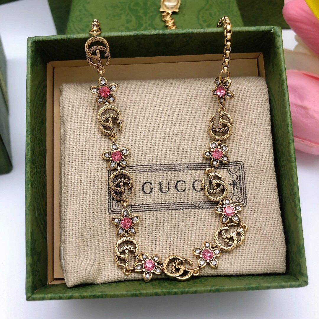 star crystal double g necklace star crystal double g necklace