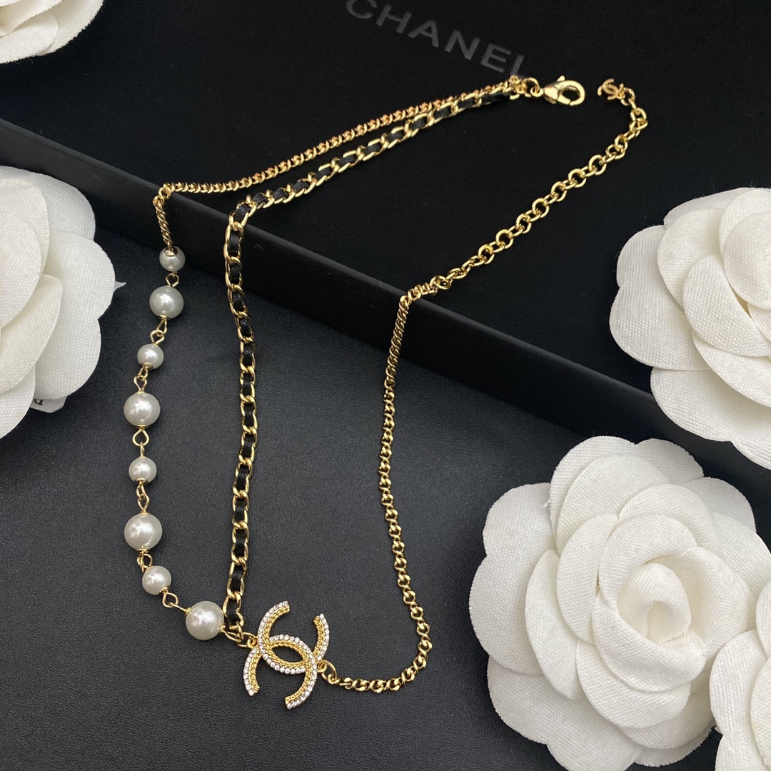 vintage fashion pearl gold plated necklace vintage fashion pearl gold plated necklace
