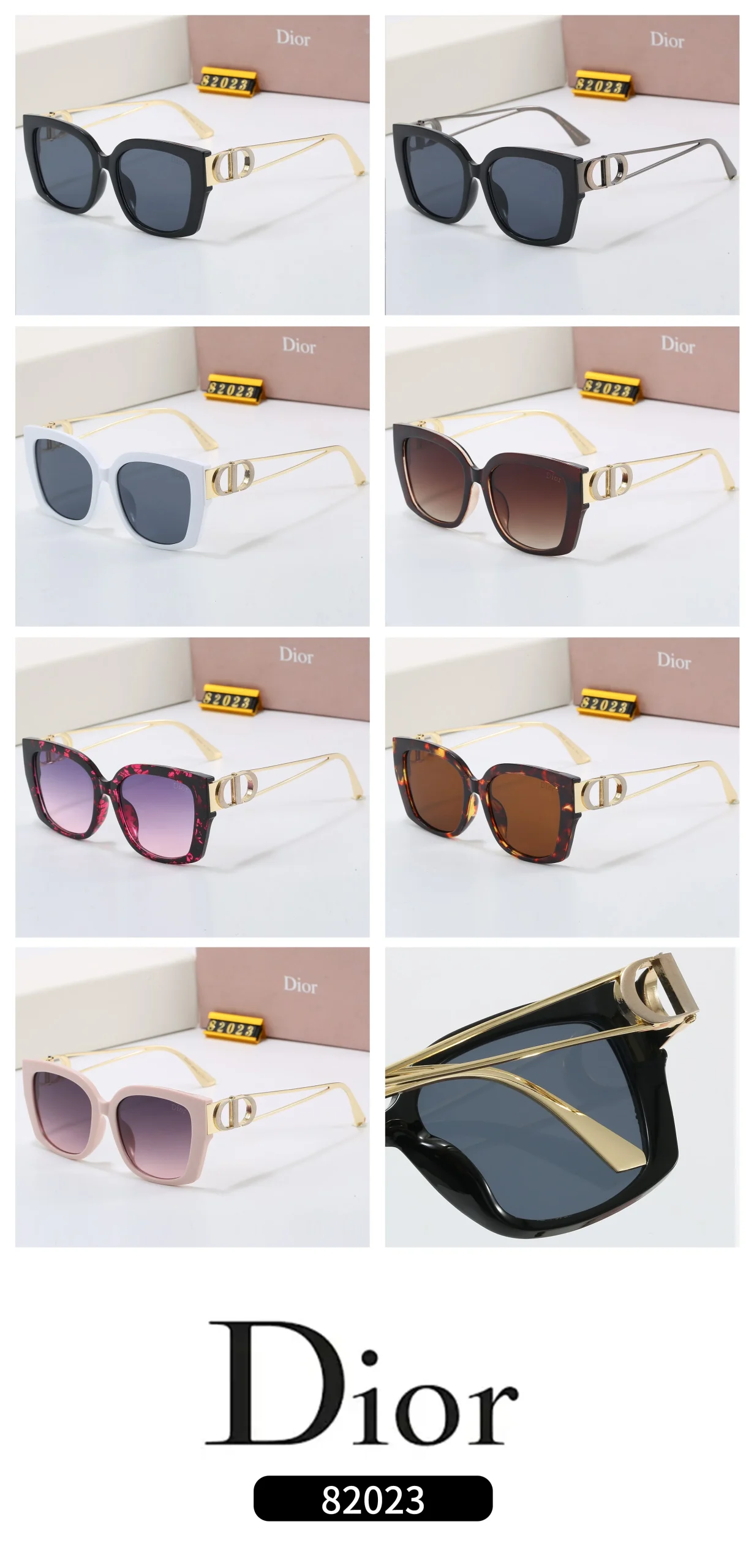 6 colors new style metal temple hot sunglasses 82023 6 colors new style metal temple hot sunglasses 82023