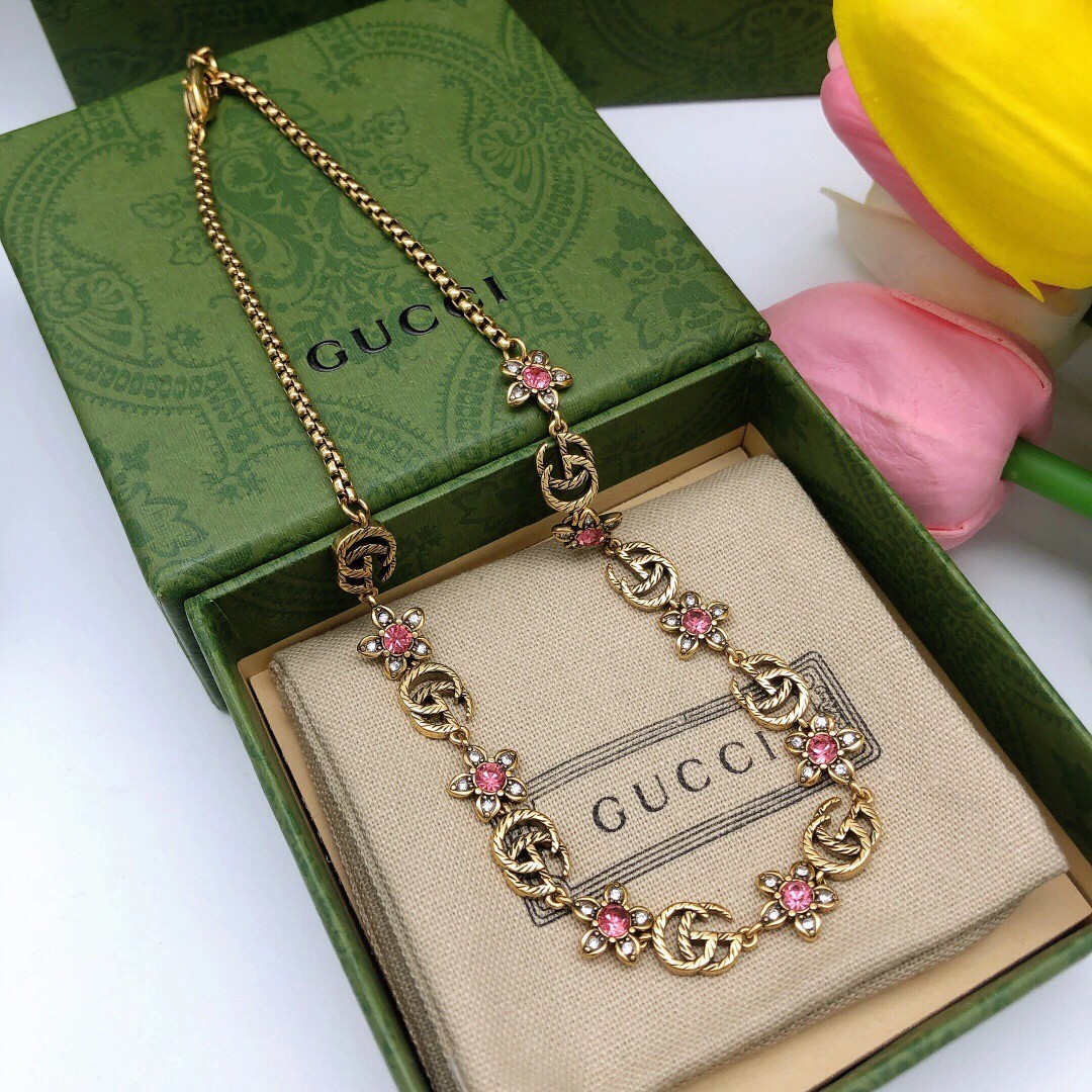 star crystal double g necklace star crystal double g necklace