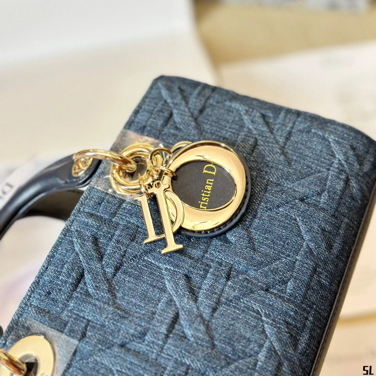 blue graphic cannage denim medium d joy bag blue graphic cannage denim medium d joy bag