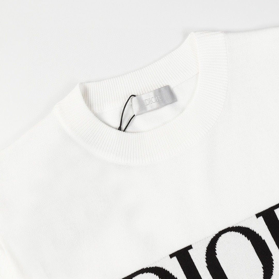 0528 jacquard classic letter woolen short sleeved t shirt 0528 jacquard classic letter woolen short sleeved t shirt