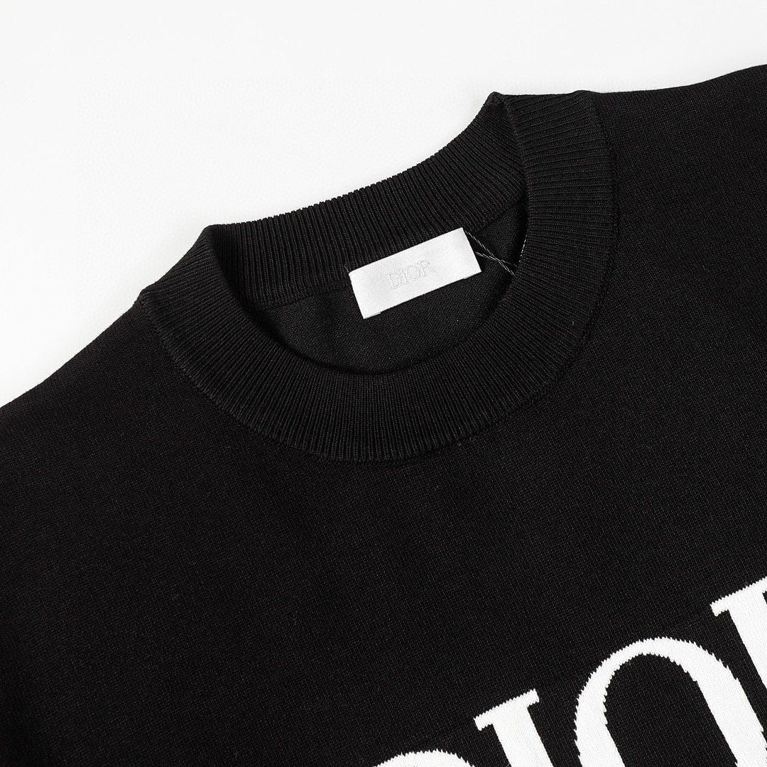 0528 jacquard classic letter woolen short sleeved t shirt 0528 jacquard classic letter woolen short sleeved t shirt