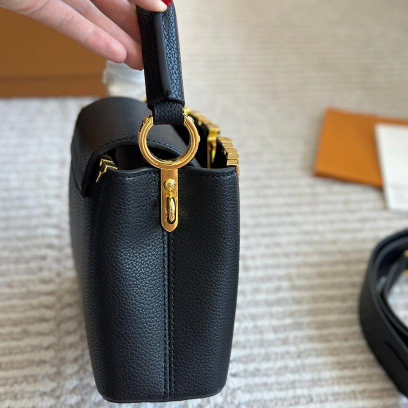 black capucines metal monogram bag black capucines metal monogram bag