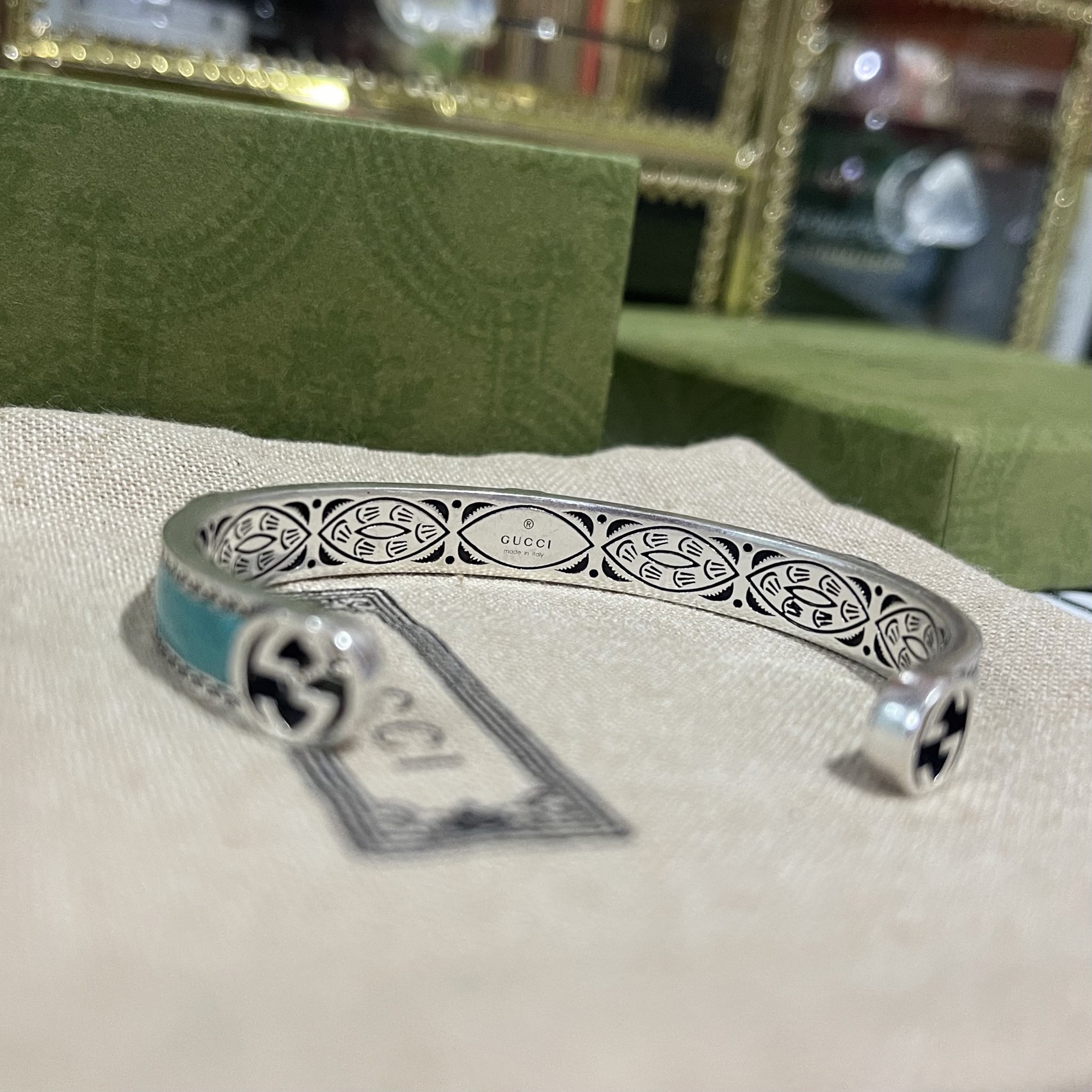 bracelet with interlocking g bracelet with interlocking g